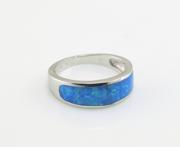 PiayaPorn Silverasia co.ltd, Stříbrný prsten s modrým Opálem
