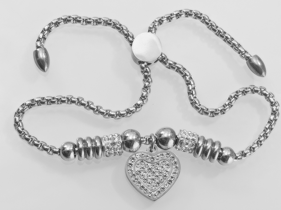 River Šperky, Luxusní dámský náramek z chirurgické oceli, Srdce Addine II. 230030010