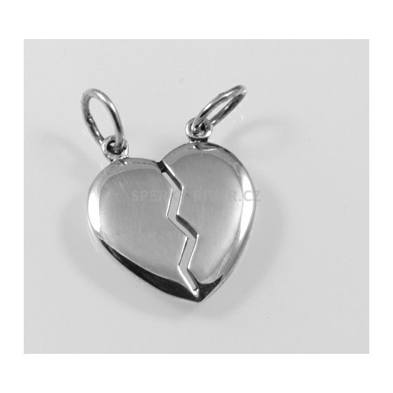Stříbrný přívěsek Dvě srdce.  AGPRIV780003